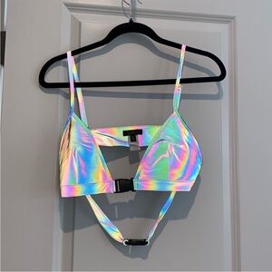 Club Exx Reflective Bra Top